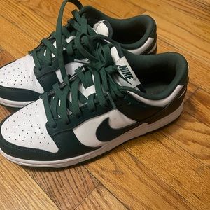 Green & white Nike dunks